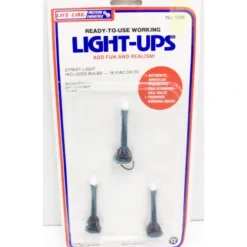 Life Like 1208 HO Scale Light-Up Street Lights (Pack of 3) - Model Train Junction: Quality Parts and Art Supplies