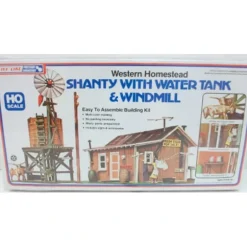 Life Like 1338 HO Shanty W/ Water Tank & Windmill Western Homestead Kit - Model Train Junction: Quality Parts and Art Supplies