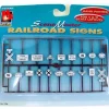 Life Like 1704 O Scale Railroad Signs (Set of 19) - Model Train Junction: Quality Parts and Art Supplies