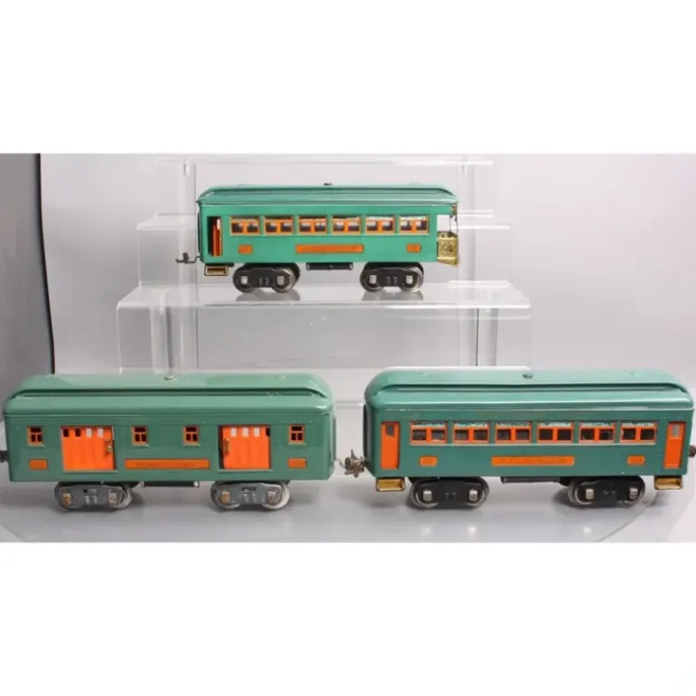 Lionel 332, 339 & 341 Vintage Std. Gauge Tinplate Passenger Cars - Restored [3] VG - Model Train Junction: Quality Parts and Art Supplies