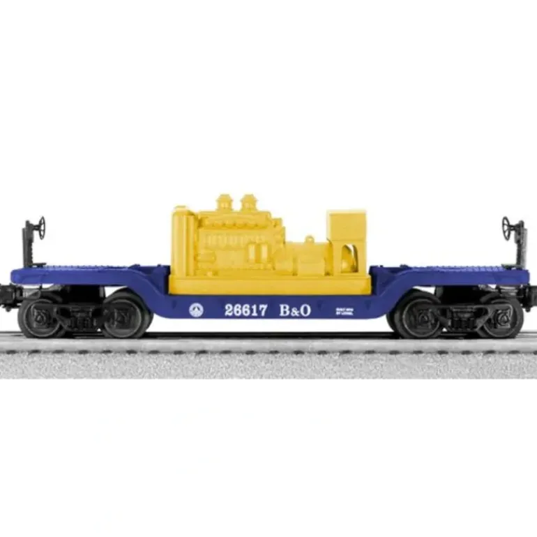 Lionel 6-26617 Baltimore & Ohio Depressed Center Flatcar w/Generator - Model Train Junction: Quality Parts and Art Supplies