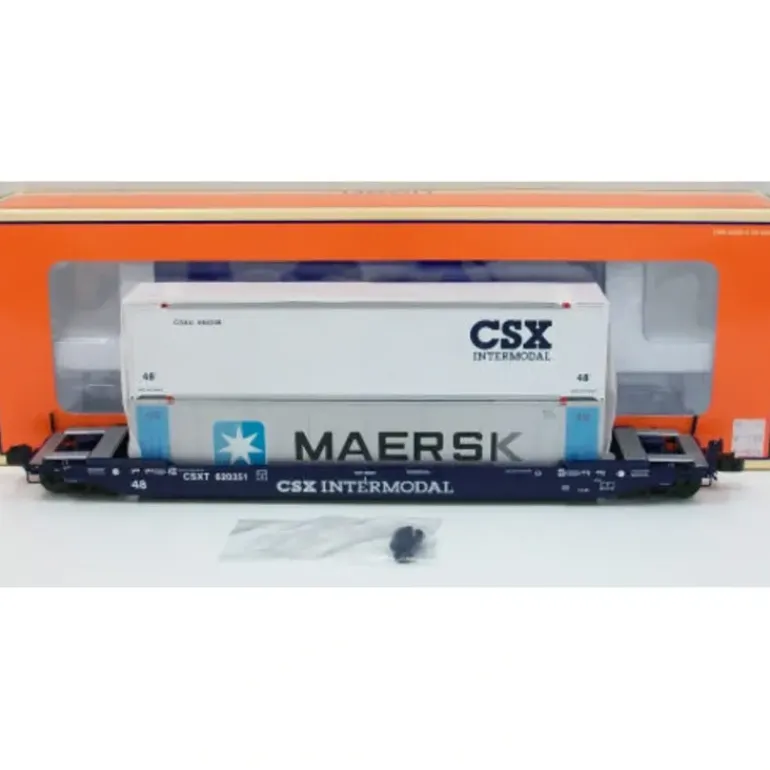Lionel 6-27506 CSX Flat Car w/ Maersk Container - Model Train Junction: Quality Parts and Art Supplies