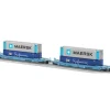 Lionel 6-27702 Maersk Husky Stack Cars (Set of 2) - Model Train Junction: Quality Parts and Art Supplies