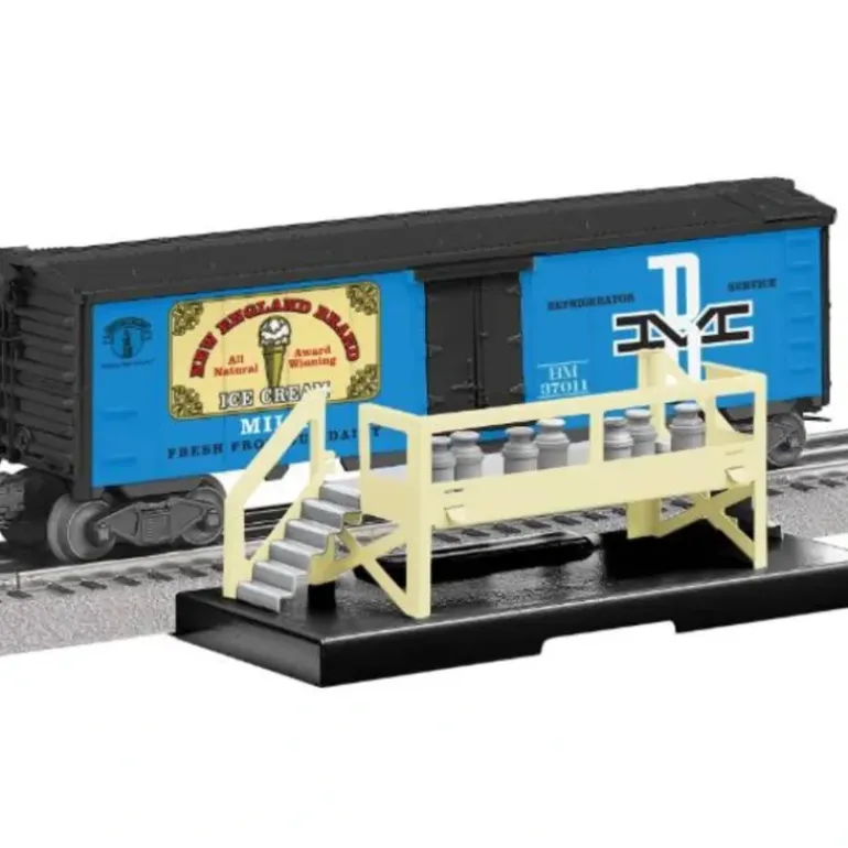 Lionel 6-37011 O Gauge B&M Milk Car with Platform - Model Train Junction: Quality Parts and Art Supplies