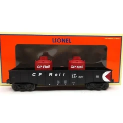 Lionel 6-26332 O Gauge CP Rail Gondola w/ 2 Canisters #337061 - Model Train Junction: Quality Parts and Art Supplies