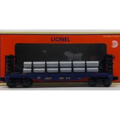 Lionel 6-26357 O Gauge CSX Flatcar w/Pipe Load #600514 - Model Train Junction: Quality Parts and Art Supplies
