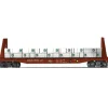 Lionel 6-22158 O Gauge Milwaukee Road Bulkhead Flatcar w/ Wood Load #967116 - Model Train Junction: Quality Parts and Art Supplies