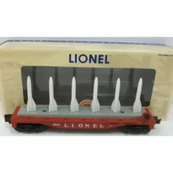 Lionel 6-39458 O Gauge PWC Red Flatcar w/ 6 Missiles #6844 - Model Train Junction: Quality Parts and Art Supplies