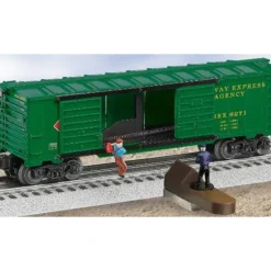 Lionel 6-26869 O Gauge Railway Express Agency Jumping Hobo Operating Boxcar - Model Train Junction: Quality Parts and Art Supplies