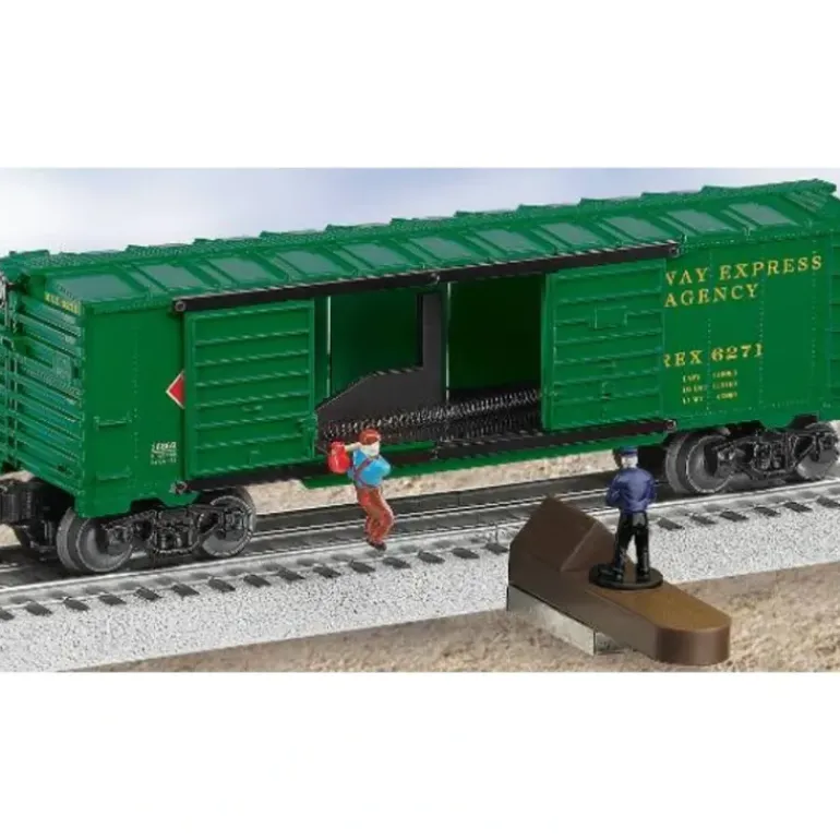 Lionel 6-26869 O Gauge Railway Express Agency Jumping Hobo Operating Boxcar - Model Train Junction: Quality Parts and Art Supplies