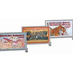 Lionel 6-22253 O K-Line Ringling Bros. Vintage Billboard Set # 1 (Pack of 3) - Model Train Junction: Quality Parts and Art Supplies