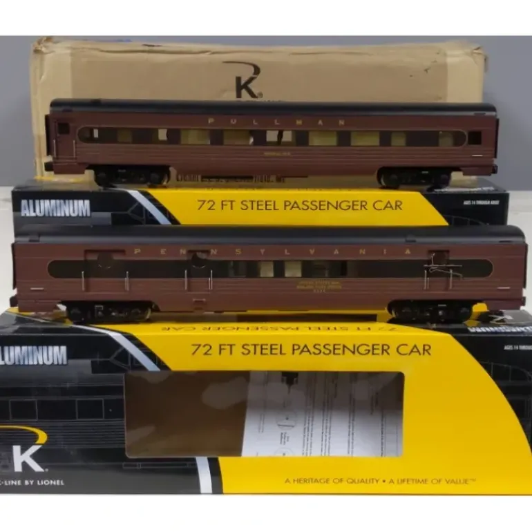 Lionel 6-22420 O PRR Broadway Limited 18" Aluminum Passenger Cars (Set of 2) - Model Train Junction: Quality Parts and Art Supplies