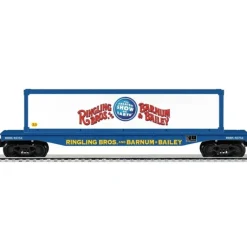 Lionel 6-22417 O Ringling Bros. Flatcar with Container - Model Train Junction: Quality Parts and Art Supplies