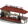 Lionel 6-22328 O Santa Fe Operating Freight Platform w/ Flatcar & 4 Pallets - Model Train Junction: Quality Parts and Art Supplies