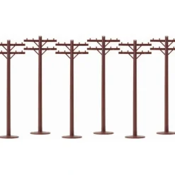 Lionel 6-22360 O Telephone Poles (Pack of 6) - Model Train Junction: Quality Parts and Art Supplies