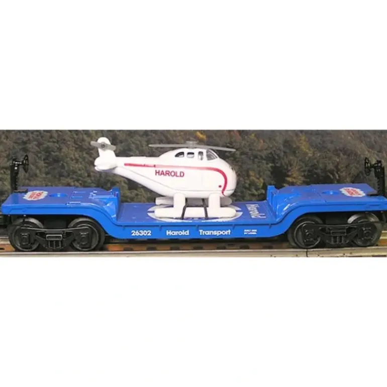Lionel 6-26326 O TTT Flatcar w/Harold The Helicopter - Model Train Junction: Quality Parts and Art Supplies