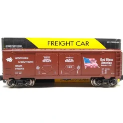 Lionel 6-22315 O Wisconsin & Southern God Bless America Double-Door Boxcar - Model Train Junction: Quality Parts and Art Supplies
