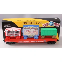 Lionel 6-21238 Ringling Bros. Flatcar w/3 Wagons - Model Train Junction: Quality Parts and Art Supplies