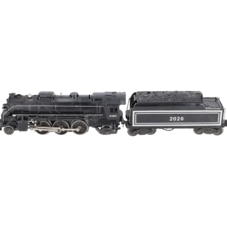 Lionel 2026 Vintage O 2-6-2 Die-Cast Steam Locomotive w/6466W Tender - Repainted VG - Model Train Junction: Quality Parts and Art Supplies