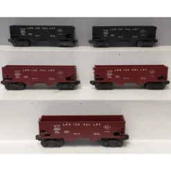 Lionel 6456 Vintage O Gauge Lehigh Valley 2-Bay Hopper Cars [5] VG - Model Train Junction: Quality Parts and Art Supplies