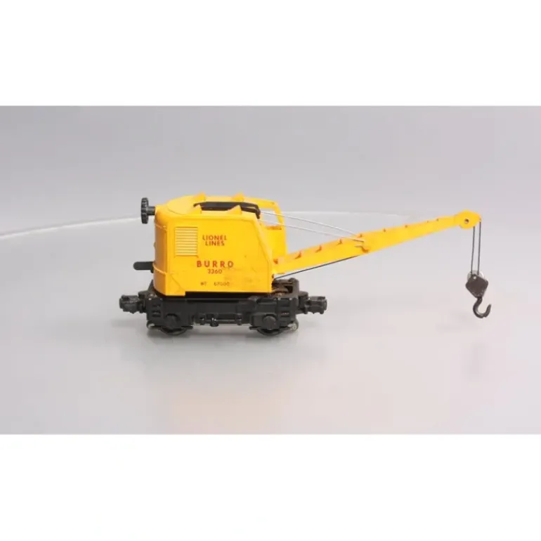 Lionel 3360 Vintage O Gauge Postwar Operating Burro Crane Car VG - Model Train Junction: Quality Parts and Art Supplies