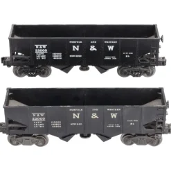 Lionel 3456 Vintage O Norfolk & Western Operating Hoppers #22000 (2) EX - Model Train Junction: Quality Parts and Art Supplies