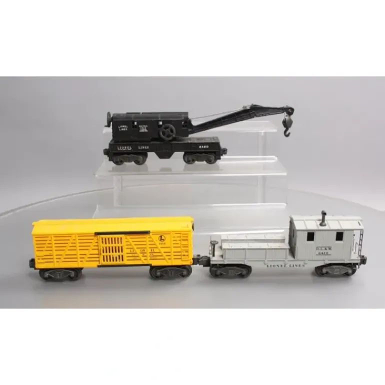 Lionel Vintage O Assorted Operating Cars: 6656, 6419, 6460 [3] VG - Model Train Junction: Quality Parts and Art Supplies