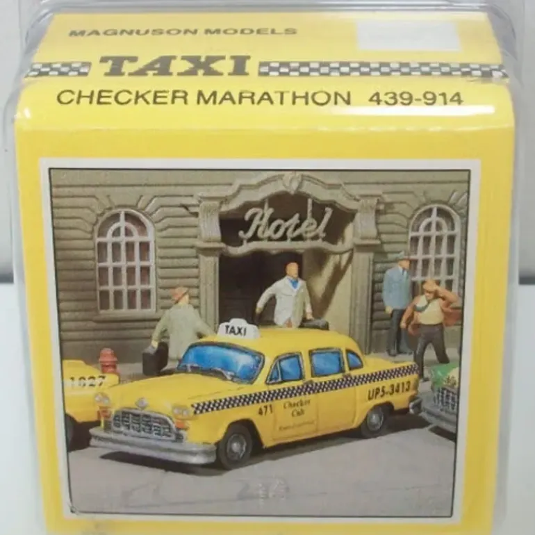 Magnuson Models 439-914 HO Checker Marathonn Taxi Kit - Model Train Junction: Quality Parts and Art Supplies