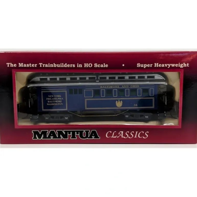 Mantua 720525 HO Scale Baltimore & Ohio Old Time 1890 Combine Car #36 - Model Train Junction: Quality Parts and Art Supplies