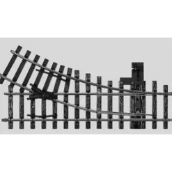 Marklin 5966 1 Gauge 23-5/8" Radius 30 Right Hand Manual Switch Turnout - Model Train Junction: Quality Parts and Art Supplies