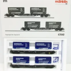 Marklin 47040 DB Flatcar Set - Model Train Junction: Quality Parts and Art Supplies