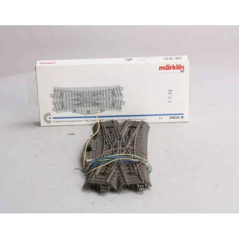 Marklin 24624 HO 7-13/32" Radius 24.3 188,3mmC-Track Double Slip Switch Turnout - Model Train Junction: Quality Parts and Art Supplies