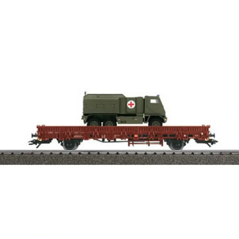 Marklin 46959 HO Scale Deutsche Bahn Flatcar w/ Transport Truck - Model Train Junction: Quality Parts and Art Supplies