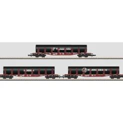 Marklin 82599 Z German Railroad DB AG Type Snps 719 Double Stake Car (Set of 3) - Model Train Junction: Quality Parts and Art Supplies