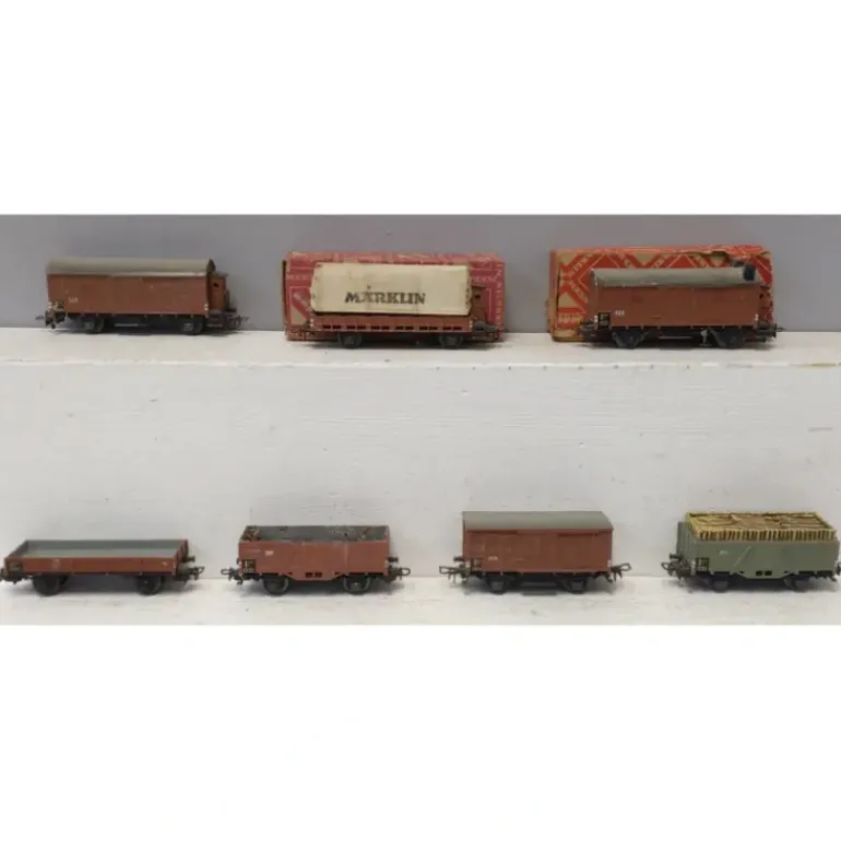 Marklin Vintage HO Assorted Freight Cars: 311, 311, 311, 312, 464637, 311 [7] VG - Model Train Junction: Quality Parts and Art Supplies