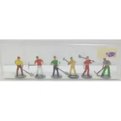 Merten 870 HO Track Repairmen #1 Figures Figures (Set of 6) - Model Train Junction: Quality Parts and Art Supplies