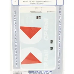 Microscale 48-216 O CP Rail Cylindrical 4 Bay Covered Hopper Decals Sheet - Model Train Junction: Quality Parts and Art Supplies