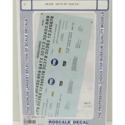Microscale 48-255 O GATX 50' Tank Car Waterslide Decal Sheet - Model Train Junction: Quality Parts and Art Supplies