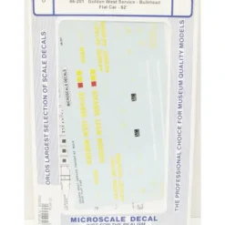 Microscale 48-201 O GWS 62' Bulkhead Flat Car Waterslide Decals Sheet - Model Train Junction: Quality Parts and Art Supplies