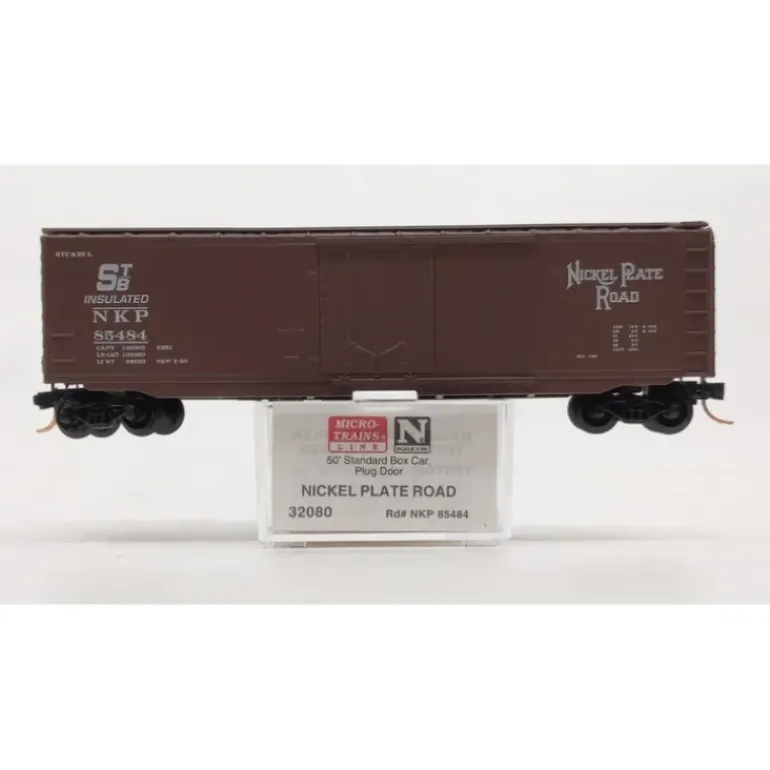 Micro-Trains 03200080 N 50' Nickel Plate Road Steel Plug Door Boxcar #85484 NIB - Model Train Junction: Quality Parts and Art Supplies