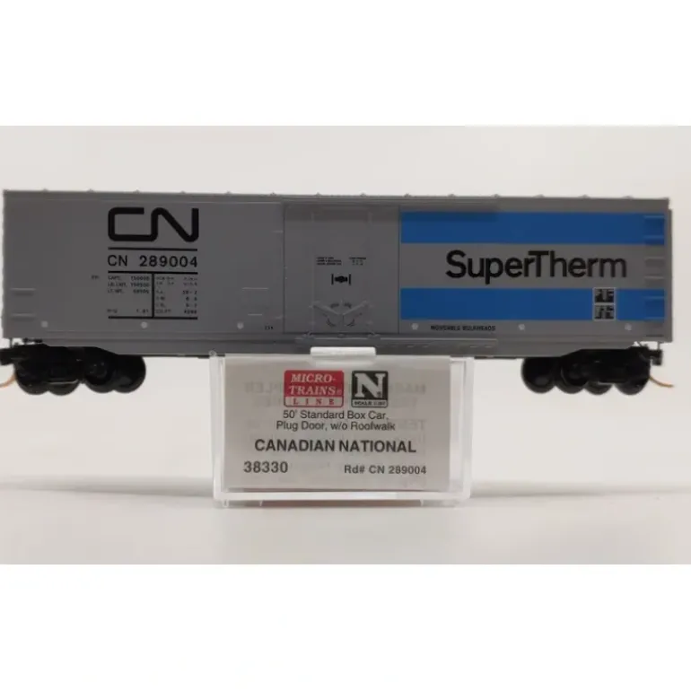 Micro-Trains 03800330 N CN 50' Standard Plug Door Boxcar w/o Roofwalk #289004 NIB - Model Train Junction: Quality Parts and Art Supplies