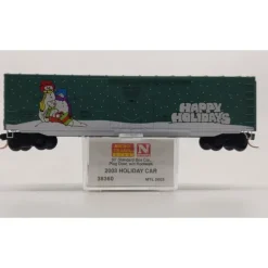 Micro-Trains 03800360 N Happy Holiday 50' Steel Plug Door Christmas Boxcar #2003 NIB - Model Train Junction: Quality Parts and Art Supplies