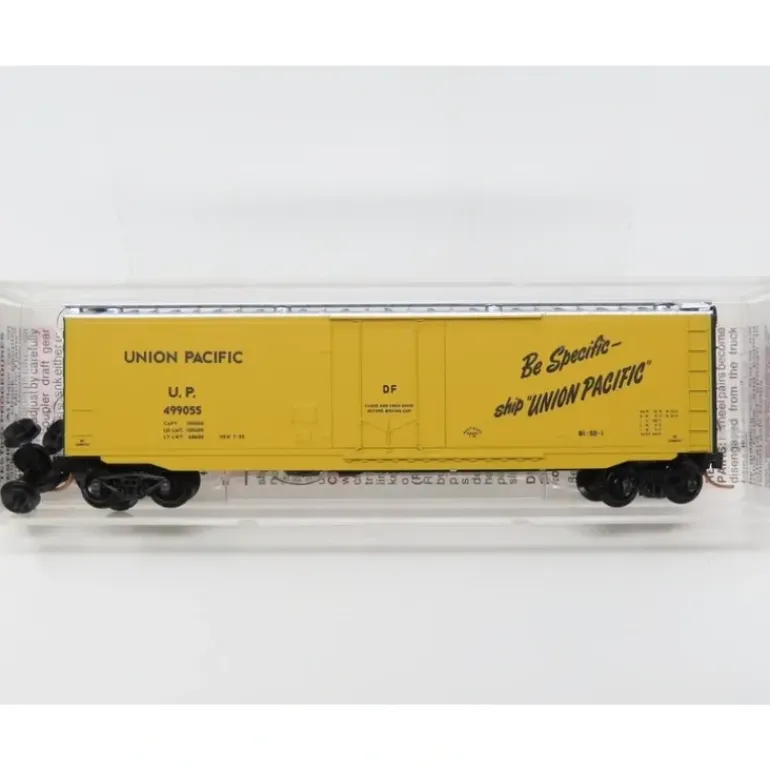 Micro-Trains 03200390 N Union Pacific 50' Standard Plug Door Boxcar #499055 NIB - Model Train Junction: Quality Parts and Art Supplies