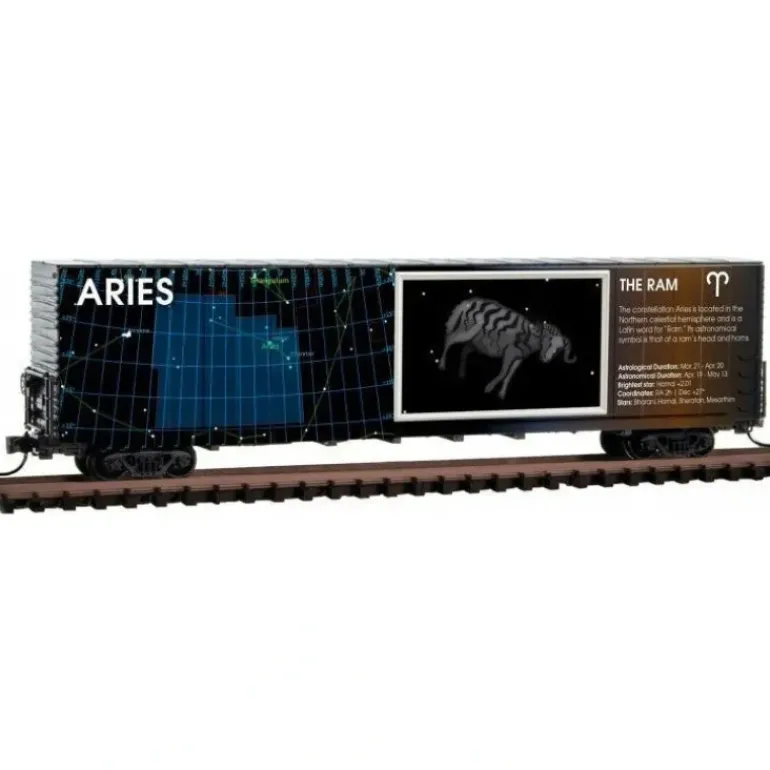 Micro-Trains, N Scale, 102 00 215, 60' Hi-Cube Boxcar, Constellation - Aries - Model Train Junction: Quality Parts and Art Supplies