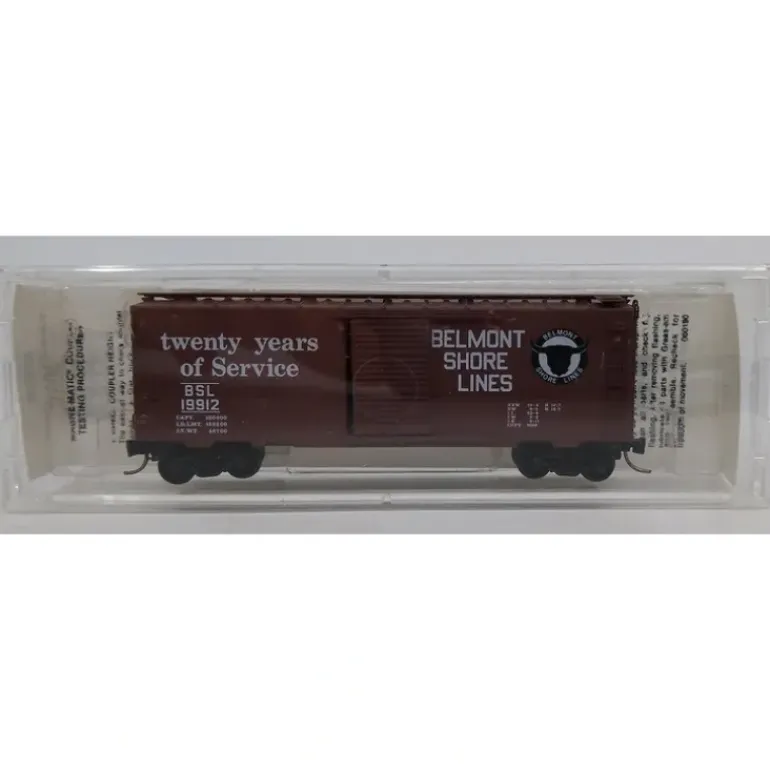 Micro-Trains N Scale 92-11 N Belmont Shore Lines Boxcar #19912 NIB - Model Train Junction: Quality Parts and Art Supplies