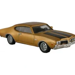 Model Power 19254 1:87 Gold W/Blacks Stripes 1969 Oldsmobile 442 - Model Train Junction: Quality Parts and Art Supplies