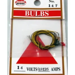 Model Power 147 Bulb GOS 14Volt Red (3) - Model Train Junction: Quality Parts and Art Supplies