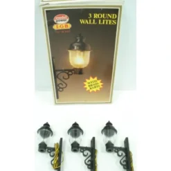 Model Power 999 G Scale Round Wall Lights (Box of 3) - Model Train Junction: Quality Parts and Art Supplies