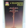 Model Power 986-1 G Scale Telephone Poles (Pack of 6) - Model Train Junction: Quality Parts and Art Supplies