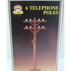 Model Power 986-1 G Scale Telephone Poles (Pack of 6) - Model Train Junction: Quality Parts and Art Supplies